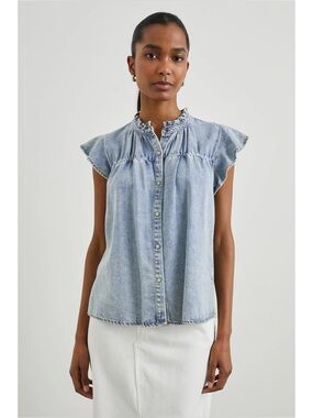 Rails Ruthie Denim Top in Faded Indigo
